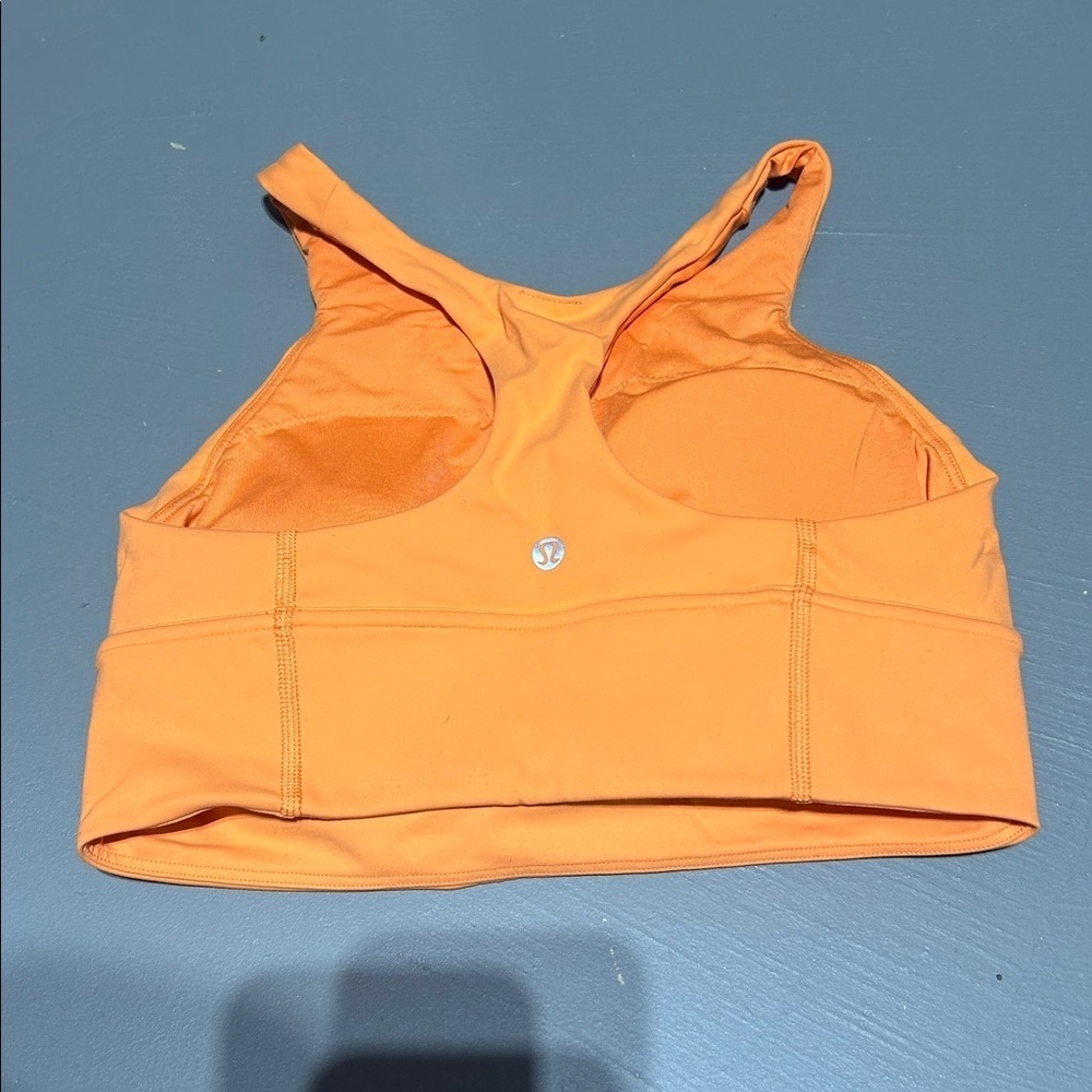 Lululemon Orange Wunder Train Longline Sports Bra (Size 8) - Picture 4 of 6